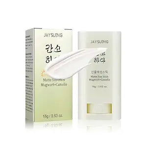 Matte Sun Stick Mugwort + Camelia Korean Sunscreen Stick for Face Moisturizer with SPF 50+ PA+++ Matte Sunscreen for Face & Body Non Greasy, No White Cast (18g/0.63oz)