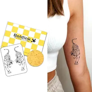 Tiger Temporary Tattoos for Adults Realistic Fake Tattoo Waterproof