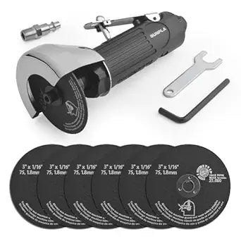 Air Cut Off Tool,Pneumatic Cut Off Tool with 6Pcs 3-inch Die Grinder Cut-Off Wheel Pneumatic Metal Sheet Cutting Tool Pneumatic Cutter