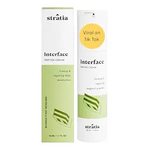 Stratia Interface Daily Moisturizer with Peptides for Hydration & Repair, Suitable for All Skin Types, 1.70 Fl Oz (Pack of 1)