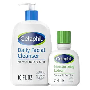 Cetaphil Daily Facial Cleanser, Oily & Combo Skin, 16oz, Face Lotion, 2oz
