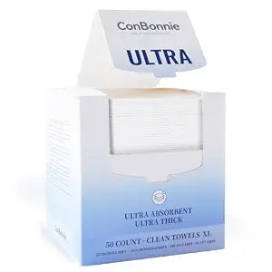 Clean Face Towels XL 10"×12" Disposable, Makeup Remover Dry Wipes, 50 Ct.