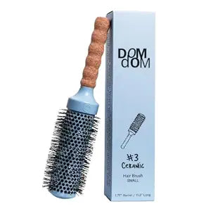 Dom Dom Ceramic Round Hair Brush, Vented Blowout Brush, Small 1.77" Barrel