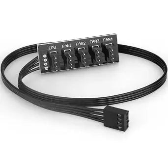 VWEICYY Fan Hub,Compatible 3PIN/4PIN PC Fan Splitter.PWM Fans Hub for Desktop PC Cooling Fans,Computer DIY,1 to 5