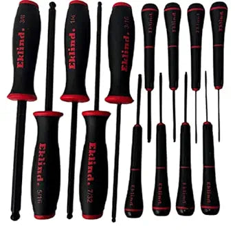 Eklind Tool 90113 Ball-Hex Allen Screwdriver Set, 13 Pieces
