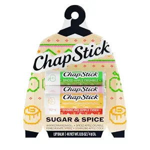 ChapStick Sugar & Spice Holiday Flavored Lip Balm Variety Gift Set, 4-Pack