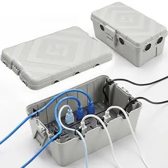 YECAYE 2 Pack (L+M) Outdoor Electrical Box Waterproof, IP54, Grey