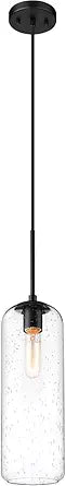 Z-Lite 738P22-MB Monty Pendant, 1-Light 100 Watts, Matte Black