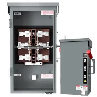 200A Generator Transfer Switch for Home Generator, 48000W Manual Double-Throw Disconnect Switch, 120/240-Volt, NEMA 3R with Wiring Lugs, Indoor/Outdoor (200A 2P Grey)