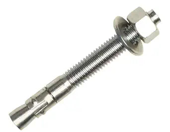 Wej-It Ankr-TITE ATS Wedge Anchor, 304 Stainless Steel, Meets QQZ-325Z Type II Class 3 and GSA FFS-325 Group II Type 4 Class 1 Specifications, 1/2" Diameter, 3-3/4" Length, 2-1/8" Threaded Length (Pack Of 10)