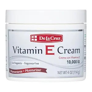 De La Cruz Vitamin E Cream Fragrance Free Moisturizer for Face & Neck, 4 oz
