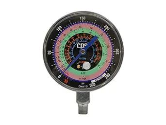 CPS RGH4L 3.13" Low-Pressure Gauge - Accurate Measurement for R-134A; R-22; R-404A; and R-410A; Fits MV2H; MV4H; MBH4Z Manifolds