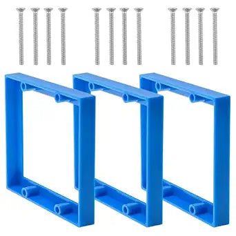 3Pcs 2 Gang Receptacle Electrical Outlet Box Extender 1/2" with 6 Screws
