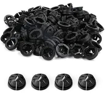 200pcs Non-Metallic Push-in Cable Connectors, 3/8-1/2 Inch (Black)