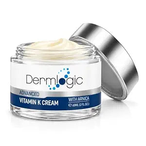 Vitamin K Cream- Moisturizing Bruise Healing Formula. Dark Spot Corrector for Bruising, Spider Veins & Broken Capillaries. Reduces Under Eye Dark Circles, Fine Lines, Puffiness, & Wrinkles with Arnica