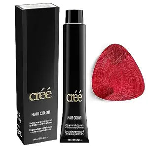 Cree Professional Red - Permanent Hair Color - Long Lasting, Rich Vibrant - Gray Coverage 100ml - 3.4 fl.oz.