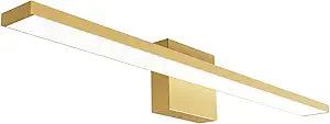 Ralbay 24inch Modern Gold Bathroom Vanity Light Frosted Aluminum Modern LED Gold Bathroom Light Fixtures White Light 6000K