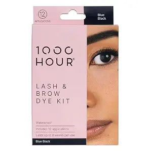 1000 Hour Professional Formula Lash & Brow Kit - Defined Brows w/a Long-Lasting Formula with Eyebrow Mascara - Brow Gel for Stunning Brows that Last Up To 6 Weeks with 12 Applications - Blue Black