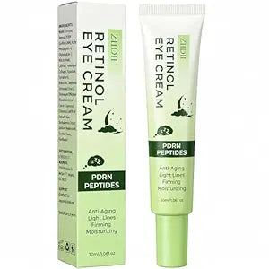 Retinol Eye Cream with PDRN & Peptides - Anti Aging Under Eye Cream for Wrinkles, Fine Lines, Dark Circles & Puffiness,Firming, Lifting & Hydrating Eye Wrinkle Cream, 1.06 fl oz