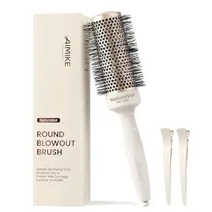 AIMIKE NaturaVol Round Brush for Blow Out, 1.7" Medium Brush for Fine Hair