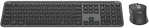 Logitech Signature MK955 Slim Combo of Keyboard and Large Mouse with Logi Options Plus App (Black)