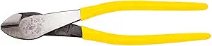 Klein Tools D2000-49 Pliers, Diagonal Cutting Pliers with Heavy-Duty Cutting Knives, Short Jaws and Dual Material Grips, 9-Inch, Yellow