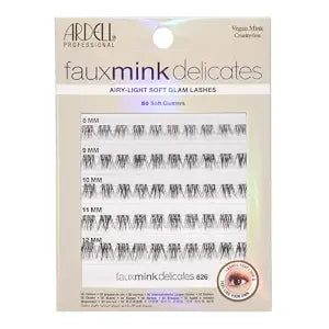 Ardell Faux Mink Lash Clusters Delicates 826 ��� Individual Lashes Cluster Eyelash Extension for Natural Volume with Soft Vegan Fibers, DIY Lash Extensions, 50