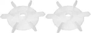 uxcell Motor Fan Blade 140mmx20mm D Shape Bore White Engineering Plastic Fan for Electric Motor with 6 Vanes 2pcs