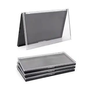 Magnetic Makeup Palette with Clear Top, 3Pack Empty Eyeshadow Pan Dispensing Storage Box with 60Pcs Adhesive Metal Stickers for DIY Cosmetics Lipstick Blush Powder-7.71���X4.33�ï