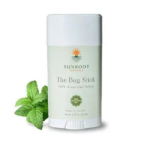 Tallow Bug Stick – Natural Outdoor Balm with Citronella & Peppermint Oil, Chemical-Free Bug Defense, Easy Whole Body Application, Large 2.75 oz Twist-Up Stick