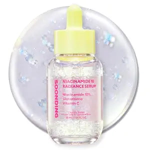 Niacinamide 10% Radiance Serum with Vitamin C Capsules & Glutathione, Dark Spot Care for Uneven Skin Tone, Pores & Texture, Lightweight Hydration, Korean Skin Care, 1.01 fl oz / 30ml