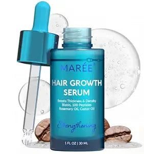 MAREE Hair Growth Serum - Rosemary Hair Oil Serum Scalp Oil for Men & Women