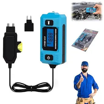 Automotive Circuit Fault Probe Tester, Portable High-Precision 20A 48V Automotive Circuit Fault Probe Tester, 2-in-1 Wire Tracer Short Finder, Car Fuse Blade Checker with LED Display & Front Light