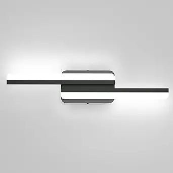 Ralbay Modern LED Black Vanity Light 24inch 24W Frosted Aluminum LED Matte Black Vanity Light for Bathroom Lighting Fixtures White Light 6000K