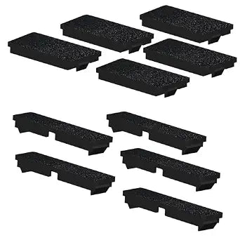 10 Pack Circuit Breaker Filler Plates 1/2" 1" inch Breaker Box Blank Covers | Black Color, Fits Standard Electrical Panels, Knockout Filler Plate Box Covers, Unused Circuit Slots, Neat Look
