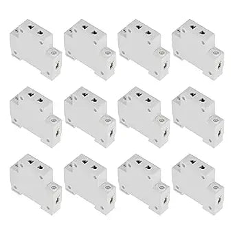 Din Rail Outlet 12-Pack 2-Pin 250V Single Phase Socket