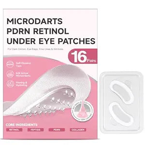 16 Pairs Microdart Eye Patches, Collagen Peptide Under Eye Patchs with PDRN
