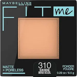 Maybelline New York Fit Me Matte Plus Pore Less Powder, 310 Sun Beige, 0.29 Ounce