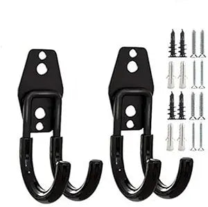 zoele Wall Mounting High Velocity Floor Fan Bracket, Wall Mount Industrial Grade Floor Fan Hook Hanger, Wall Fan Support Hook kit (2 Pack Black)