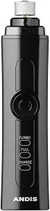 Andis Professional 2-Speed Cord/Cordless Animal Nail Grinder with Rechargeable Lithium-Ion Battery, Black, 66750