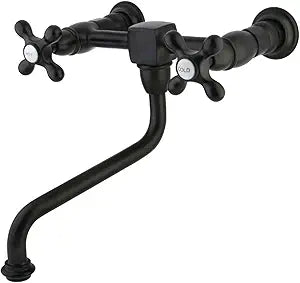 Kingston Brass KS1215AX Heritage Wall Mount Bathroom Faucet, Oil Rubbed Bronze
