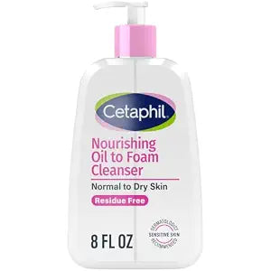 Cetaphil Nourishing Oil to Foam Facial Cleanser, Dry Skin, 8oz