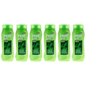 PERT 2 in 1 Complete Clean Shampoo and Conditioner - Mens Shampoo for Daily Use - Hair Conditioner for Men - Removes Dirt, Oil, and Build Up - 6 pc