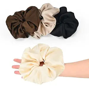 7" Large Satin Scrunchies for Women, Big Hair Scrunchies for Thick Hair