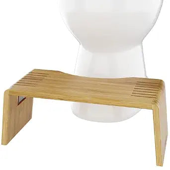 Squatty Potty Oslo Folding Wood Bamboo Bathroom Toilet Stool 7 Inches