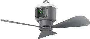xeamun 18 Inch Canopy Fan,12000mAh Portable Outdoor Ceiling Fan with Light