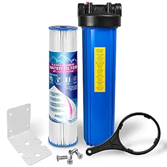 20" Big Water Filter Purifier System with 5 Micron 4.5 x 20 Pleated Sediment Cartridge