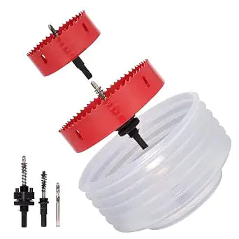 6-Inch & 4-Inch Hole Saw for Recessed Lights and Can Lights - Bi-Metal 4 & 6 Hole Saw with Dust Bowl for 95% Dust Colletcion - Drill Hole Cutter Kit for Wood, Ceiling, Plastic and Metal
