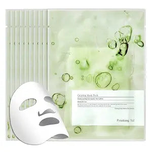 Pyunkang Yul PKY Ceramide Calming Mask Pack 10 PCS - Korean Face Mask Skin Care Products, Beauty Face Mask Containing Panthenol, Hyaluronic Acid, Tea Tree, Shea Butter, Squalene and Cica