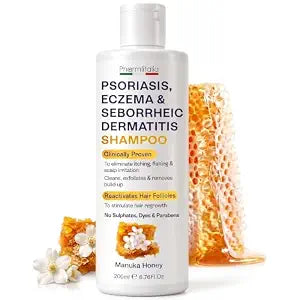 Pharmlitalia Psoriasis Shampoo for Dry & Itchy Scalp with Salicylic Acid 3% - Psoriasis Scalp Treatment for Eczema Relief, Seborrheic Dermatitis, Ringworm & Folliculitis 6.76 Fl Oz